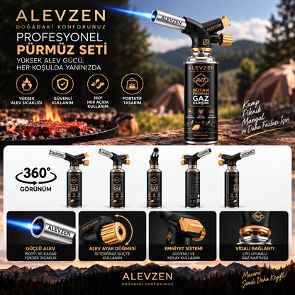Alevzen Çok Amaçlı Vortex Pelet Soba ve Pişirme Tepsili